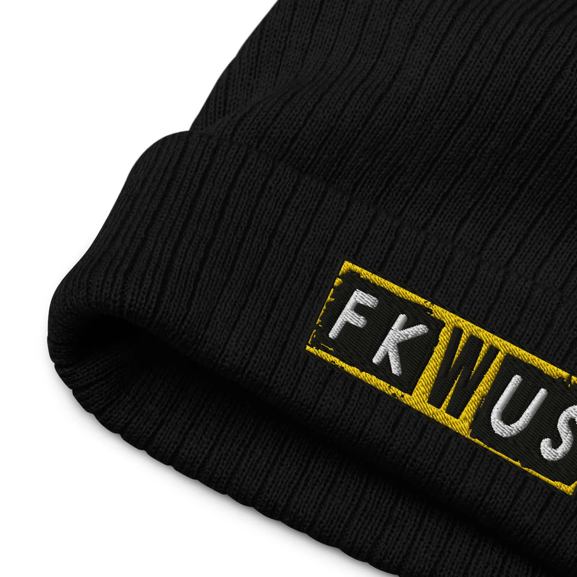 "FKWUS" Ribbed knit beanie (Color options available)