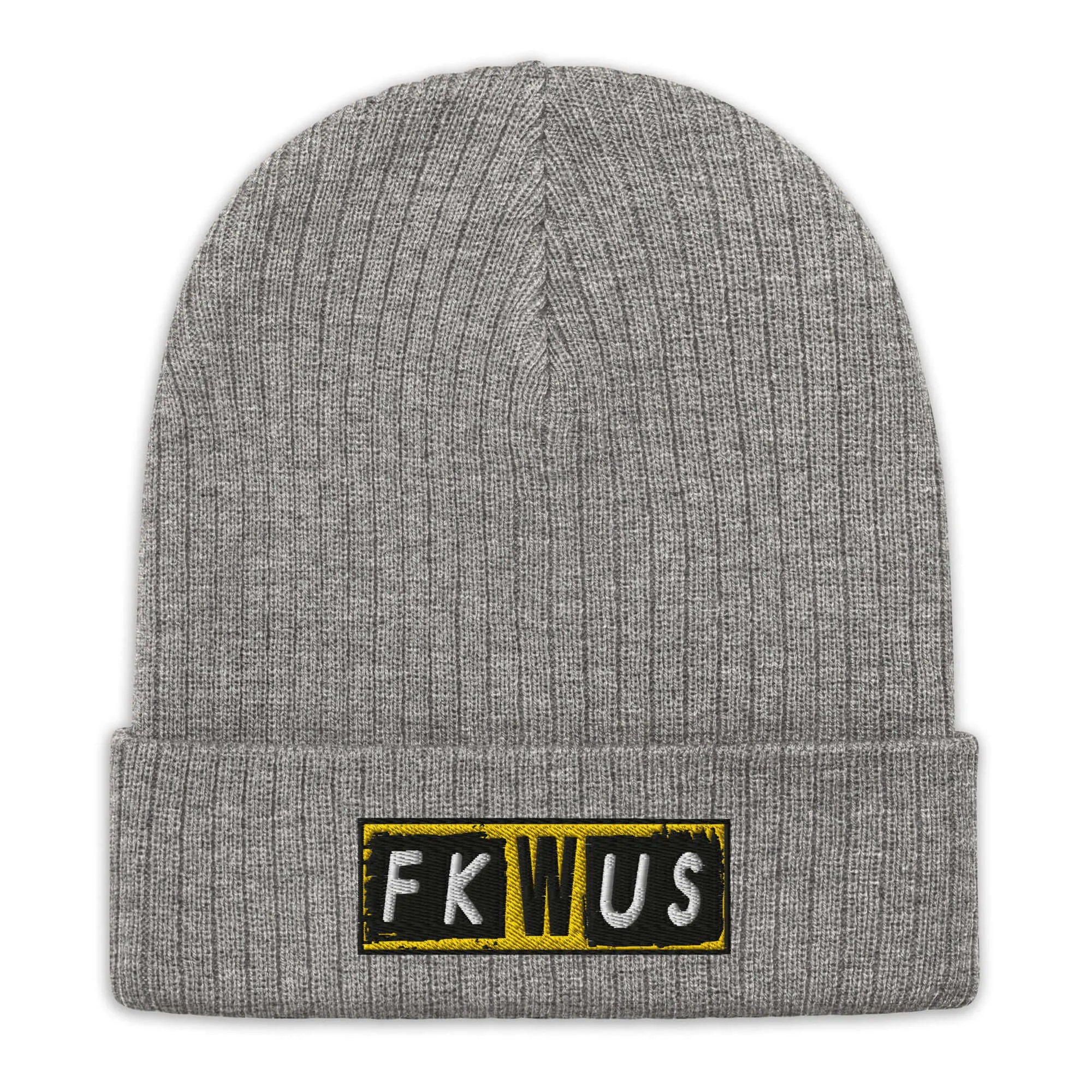 "FKWUS" Ribbed knit beanie (Color options available)