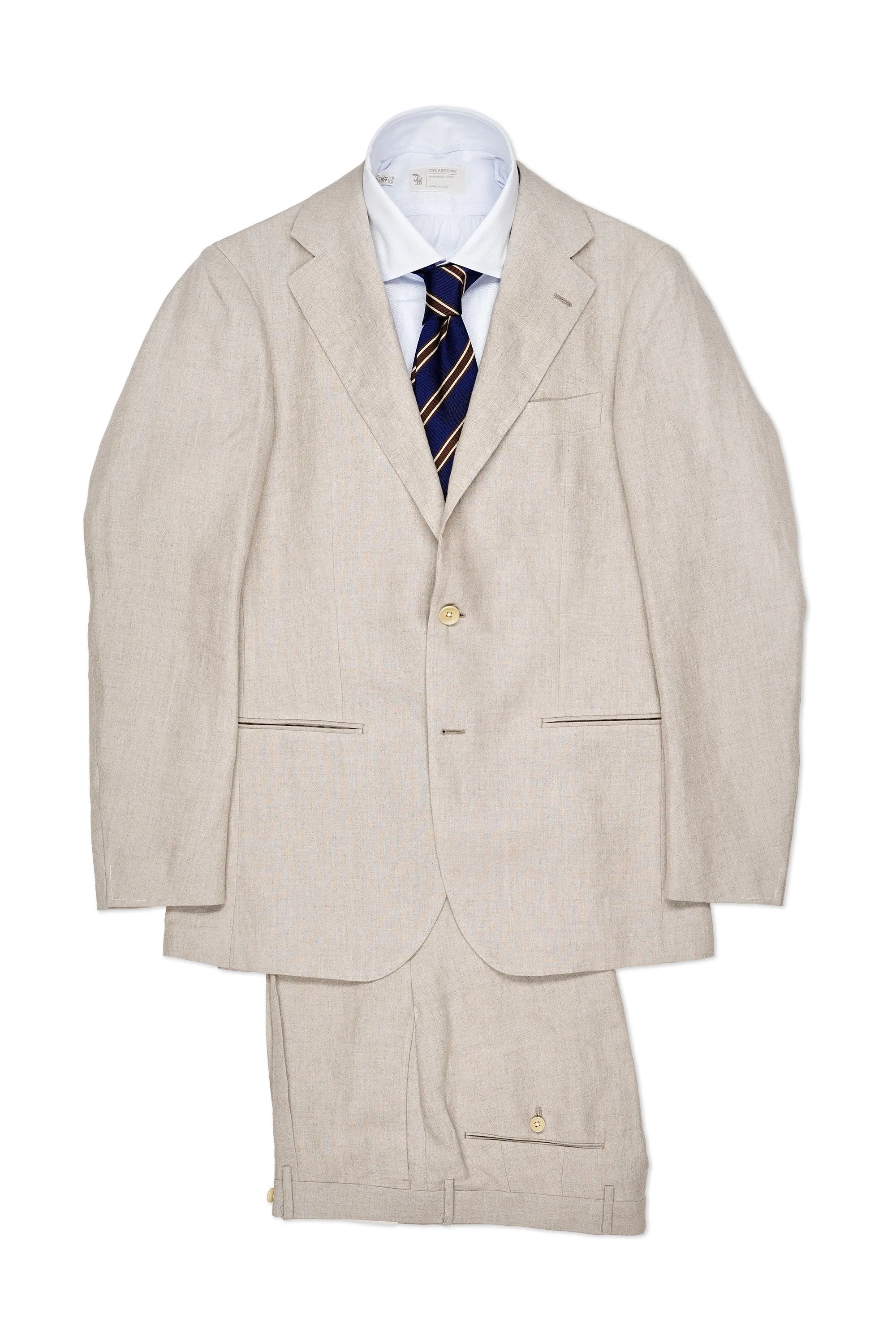 Ring Jacket 269E Oatmeal Linen Suit