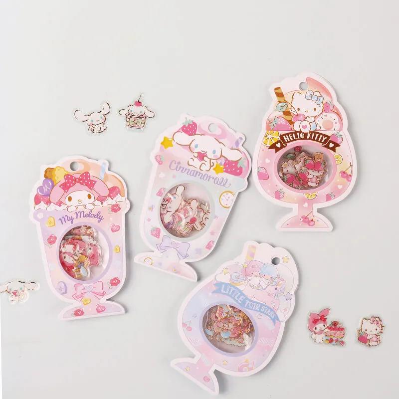 Sanrio Shiny Stickers Ice Cream Cup Shaped Pack