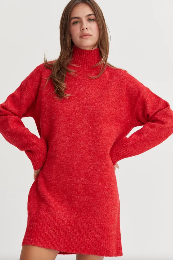 Sara High Neck Sweater Mini Dress