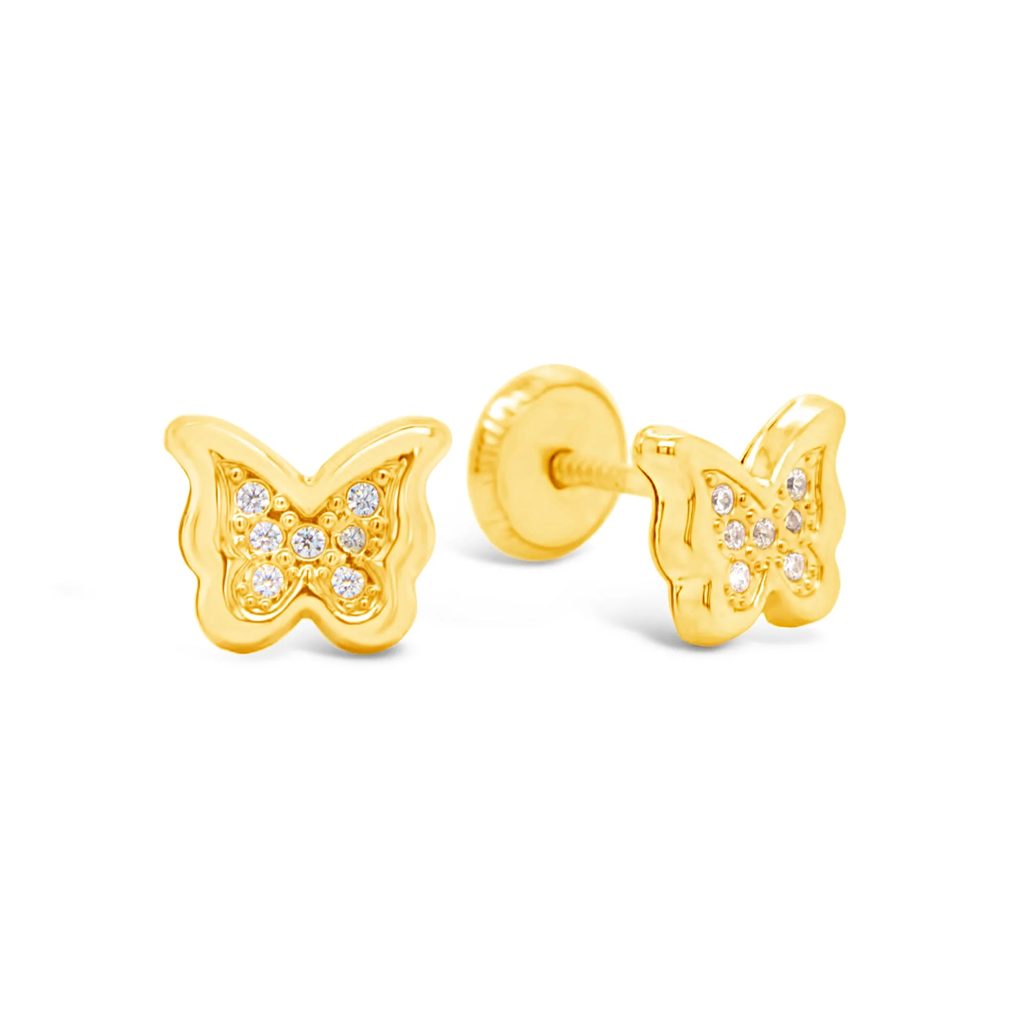 Shiny Butterflies Stud Earrings