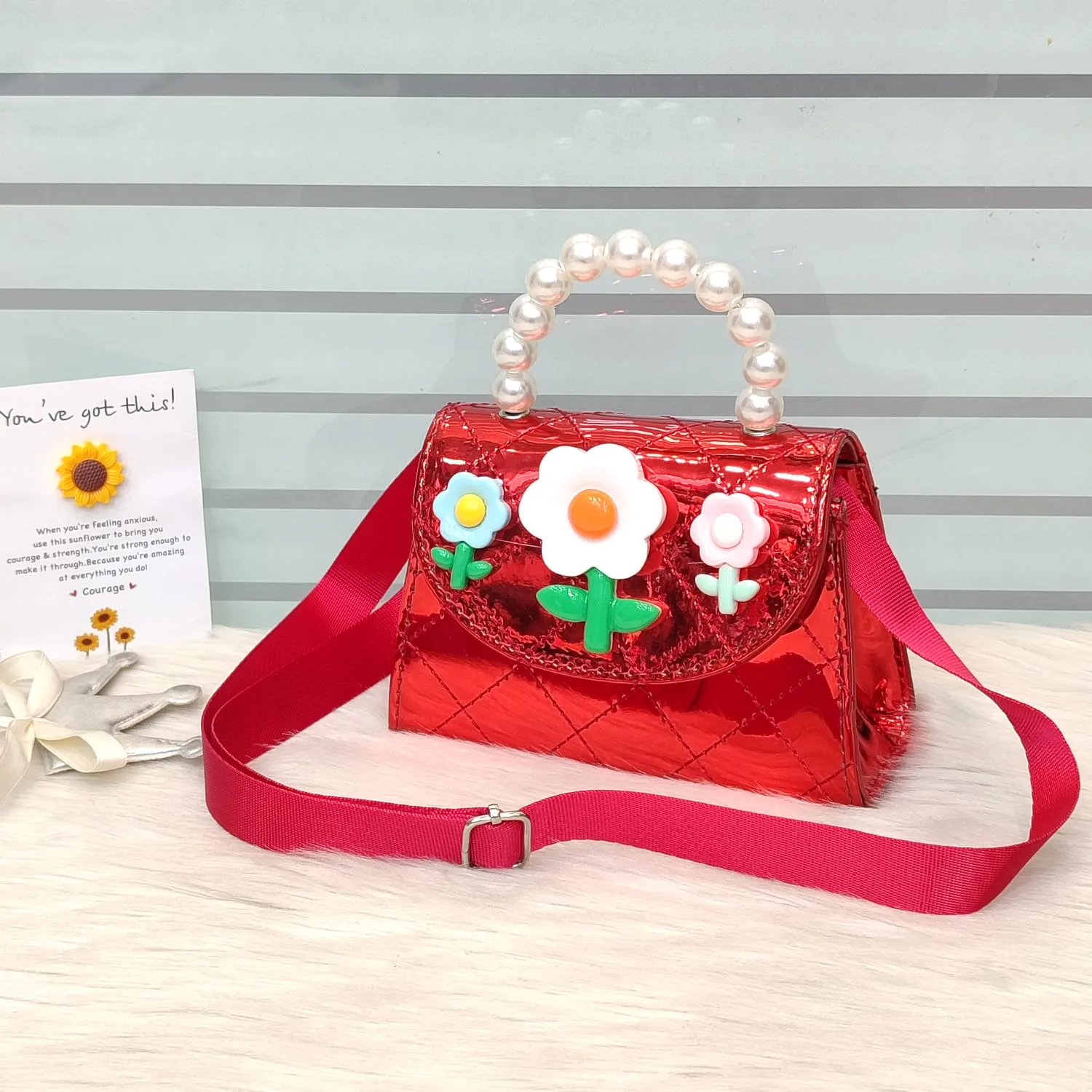 Shiny Flowers Small Bag