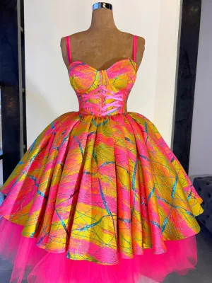Splashy Evening Dress