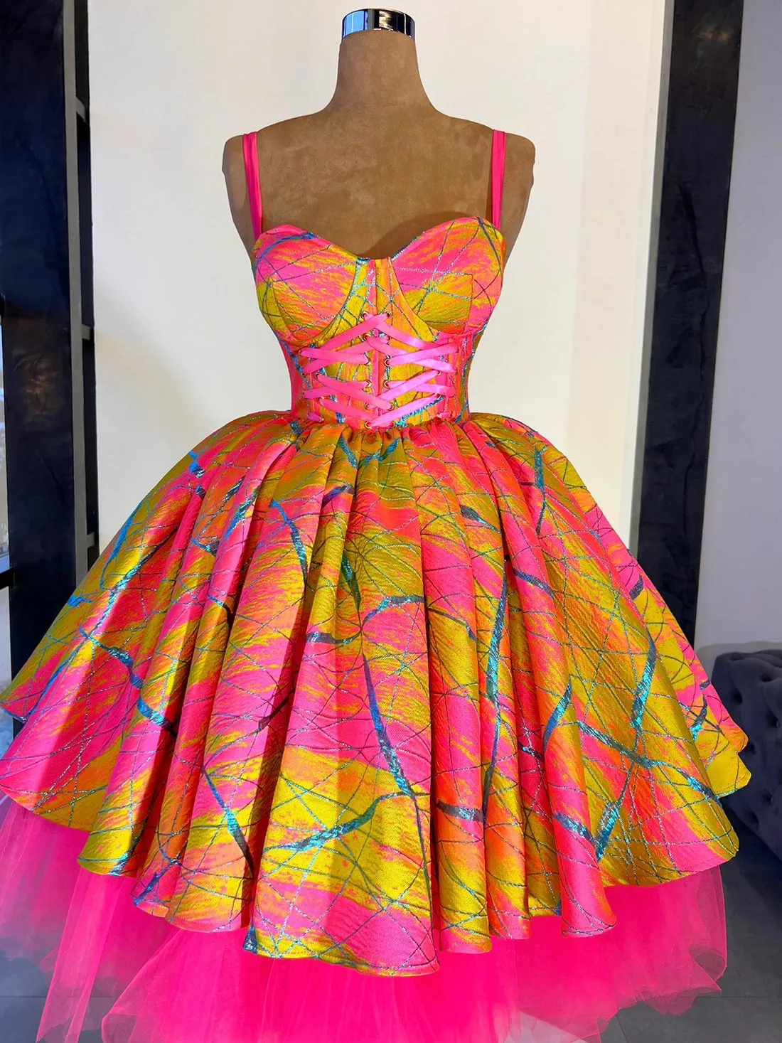 Splashy Evening Dress