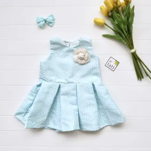 Tulip Dress in Shiny Sky Blue