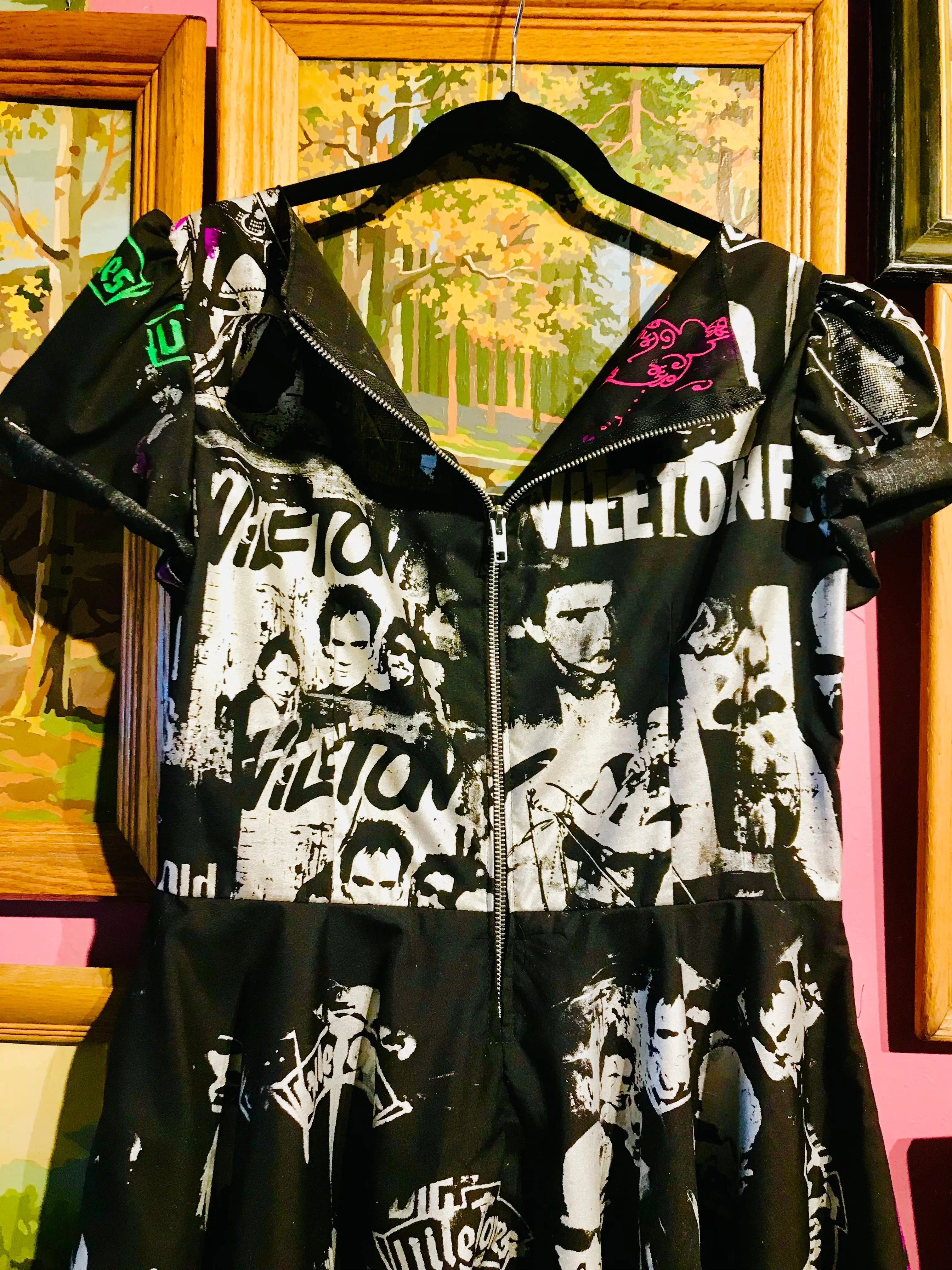 Viletones Print Punkabilly Dress !