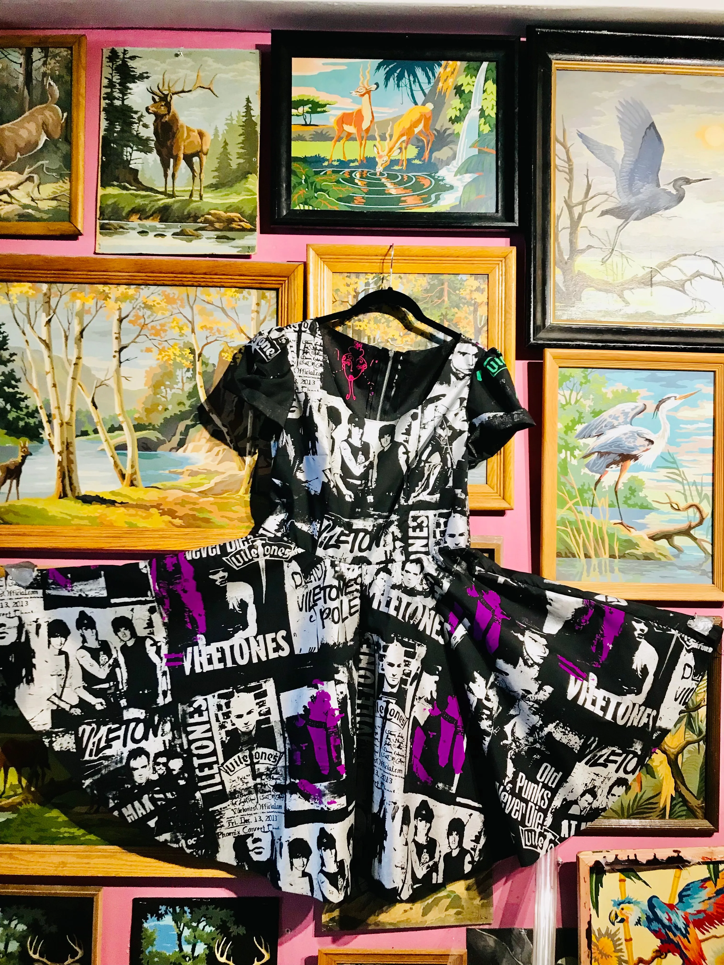 Viletones Print Punkabilly Dress !