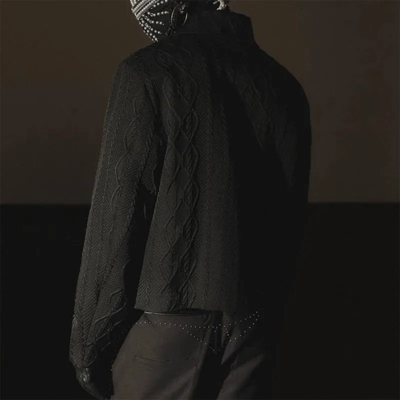 Vintage Y2K Jacquard Embroidery Jacket