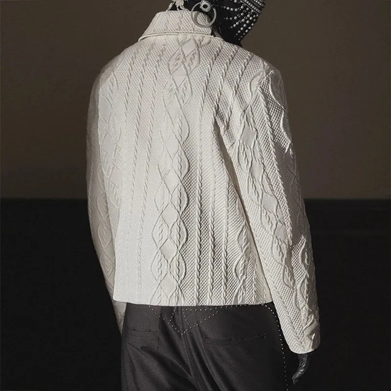 Vintage Y2K Jacquard Embroidery Jacket