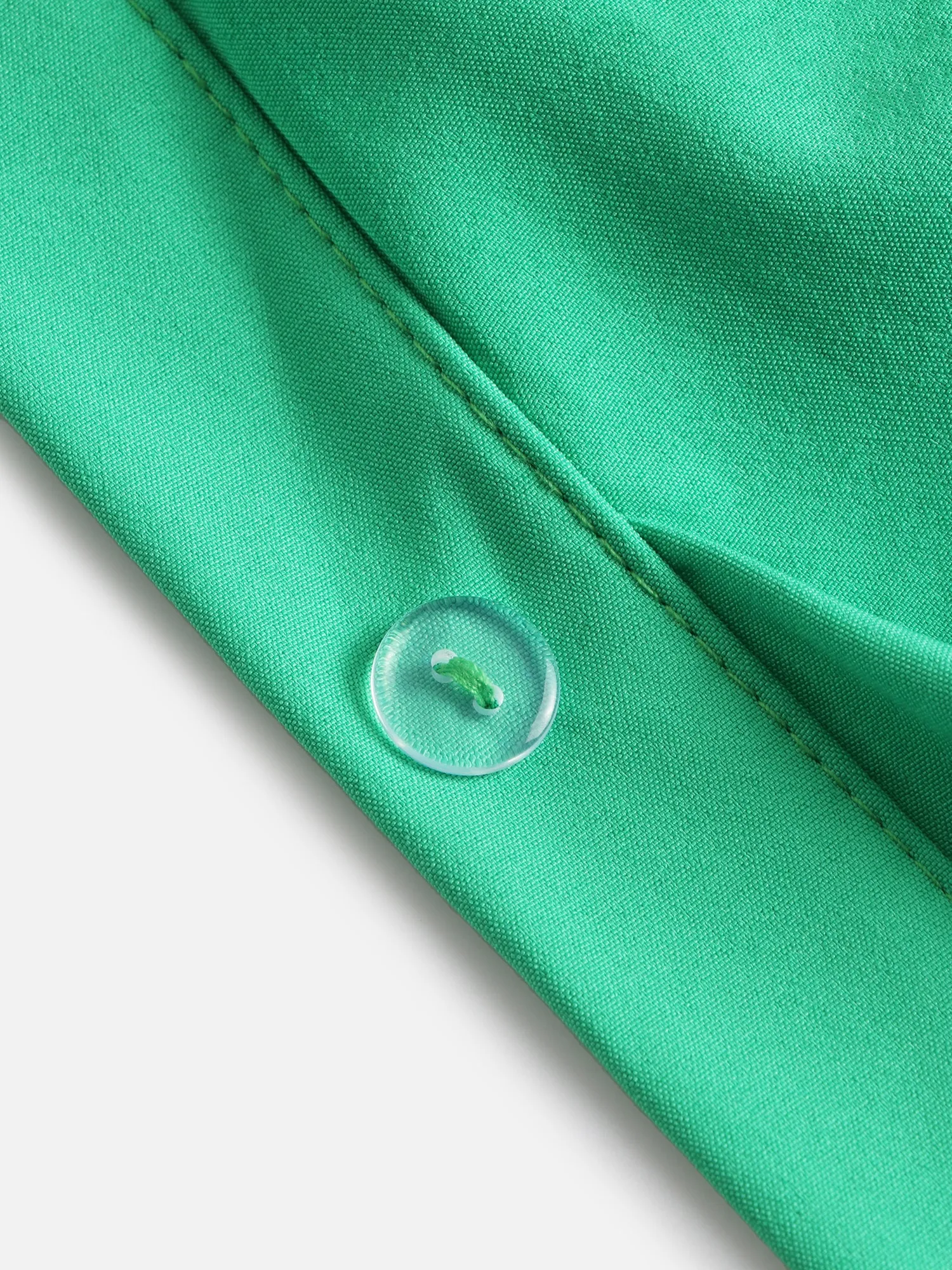 Waist Pleated Green Dress